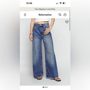 Reformation Iggy Super Wide Leg Slouch Jeans